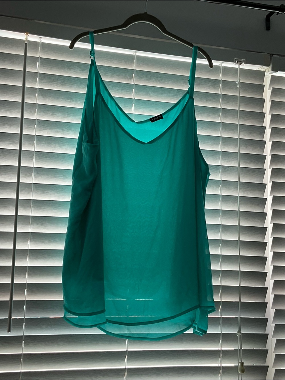 Torrid Teal Layered Chiffon Cami